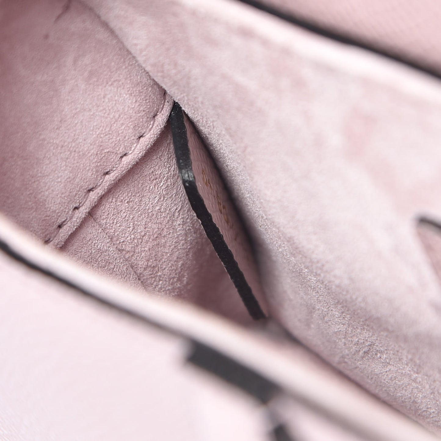 Grained Calfskin Mini Saddle Bag Light Pink