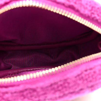Chanel Tweed Lambskin Quilted Waist Bag With Coin Purse Fuchsia 7 of 10