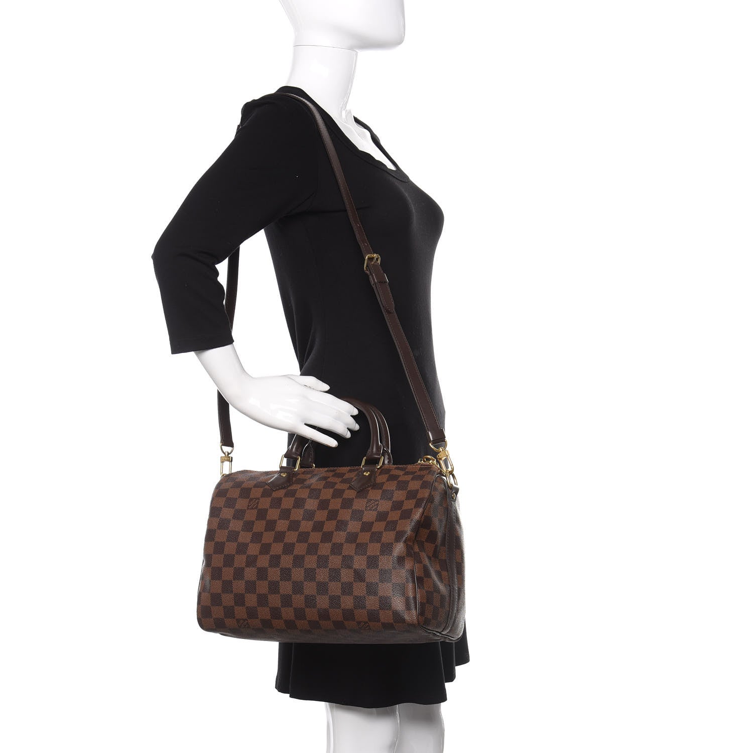 Louis Vuitton Damier Ebene Speedy Bandouliere 30 2 of 10