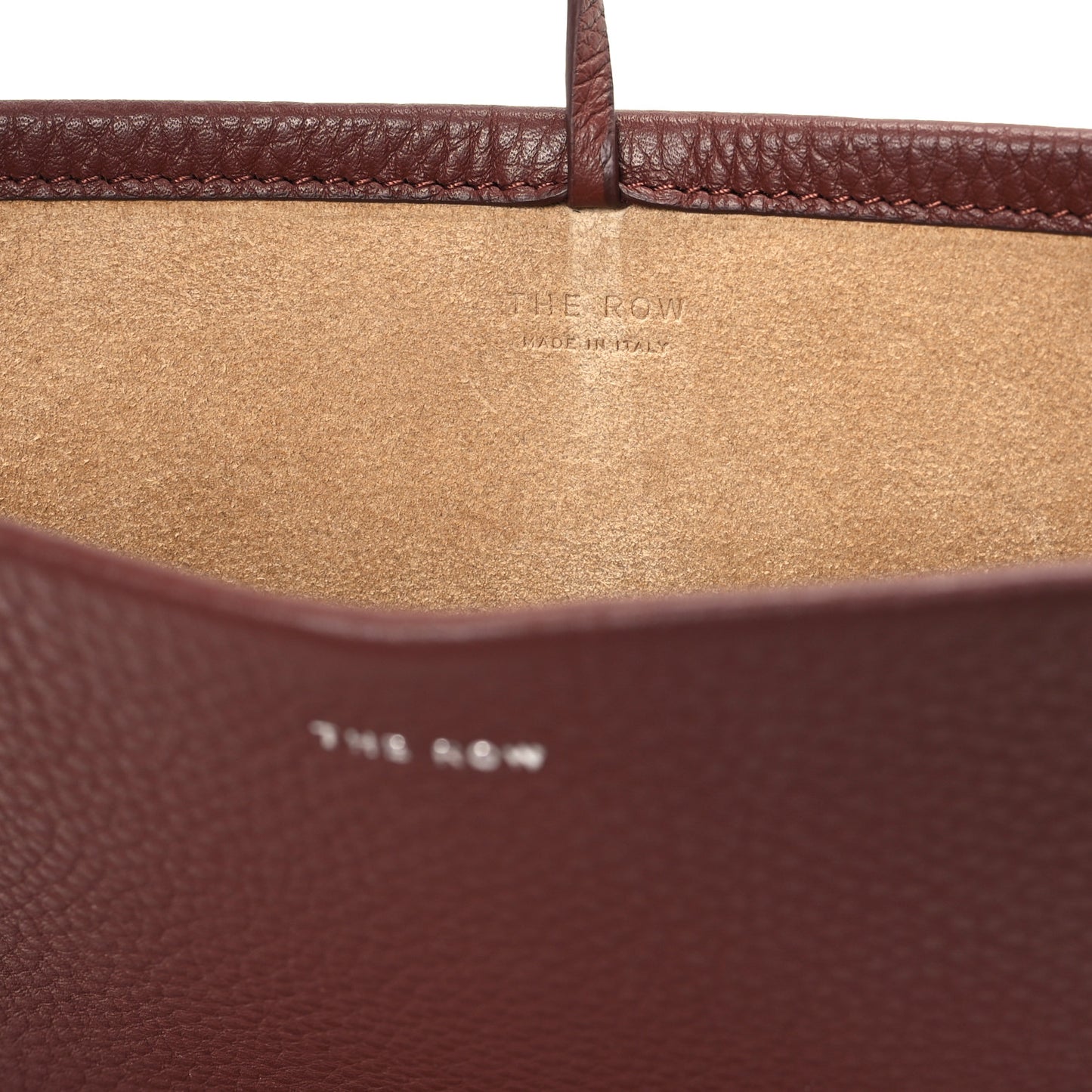 Grained Calfskin Small N/S Park Tote Cognac
