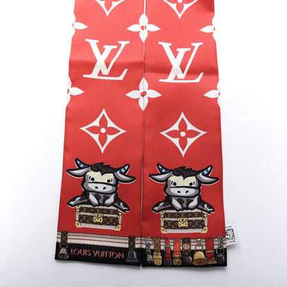 Louis Vuitton Silk Monogram Rodeo Bandeau Red 2 of 3