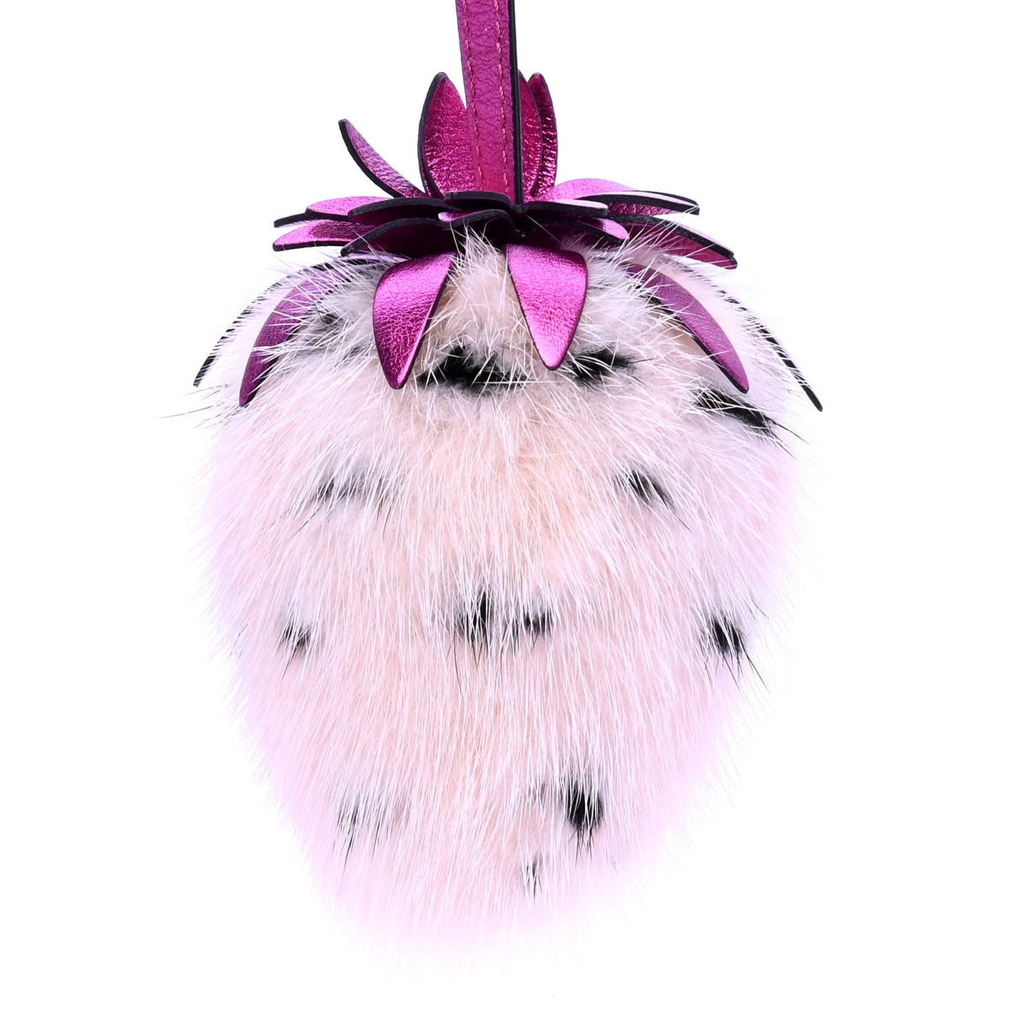 Mink Fur Vitello Catalan Mirror Strawberry Bag Charm Seashell Orchidea