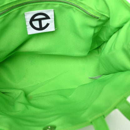 Telfar Vegan Leather Medium Shopping Bag Highlighter Green 9 of 15
