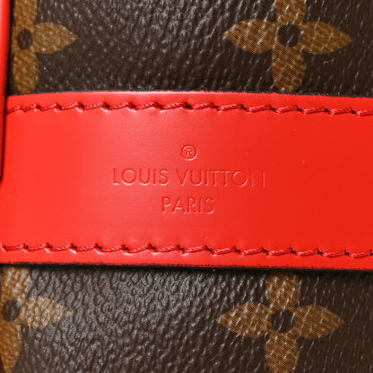 Louis Vuitton Calfskin Monogram Keepall Bandouliere 50 Coquelicot 5 of 8
