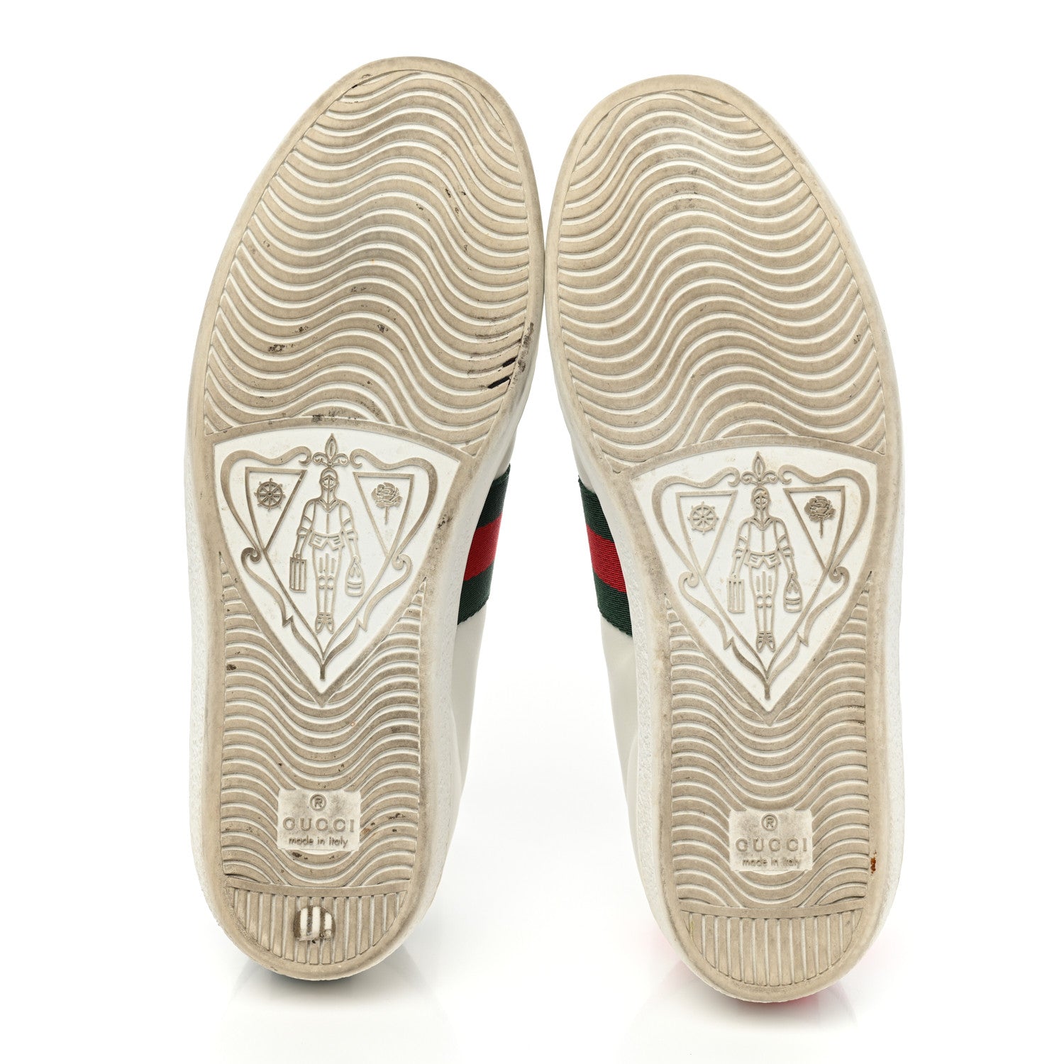 Gucci Calfskin Web Heart Embroidered Womens Ace Sneakers 38 White 6 of 11