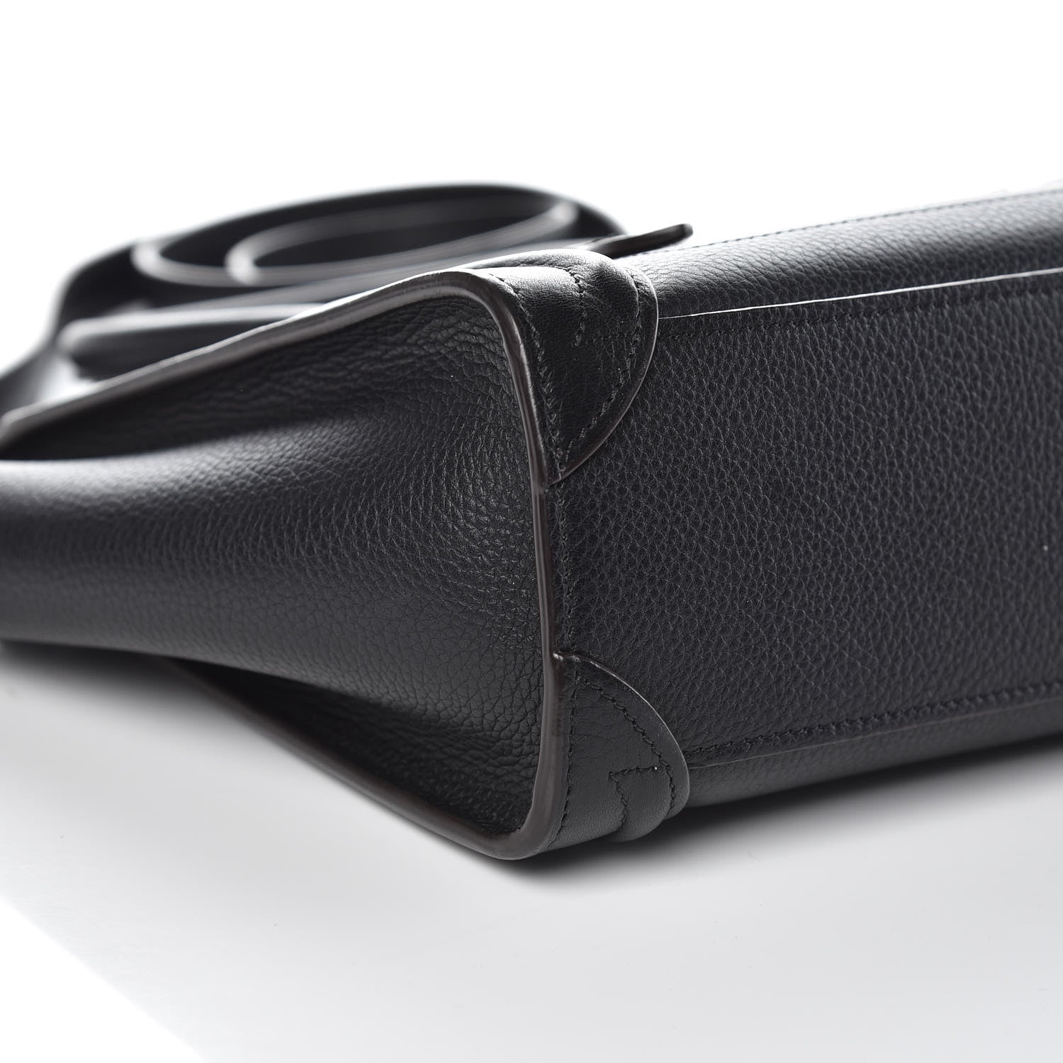 Celine Drummed Calfskin Nano Luggage Black 8 of 9