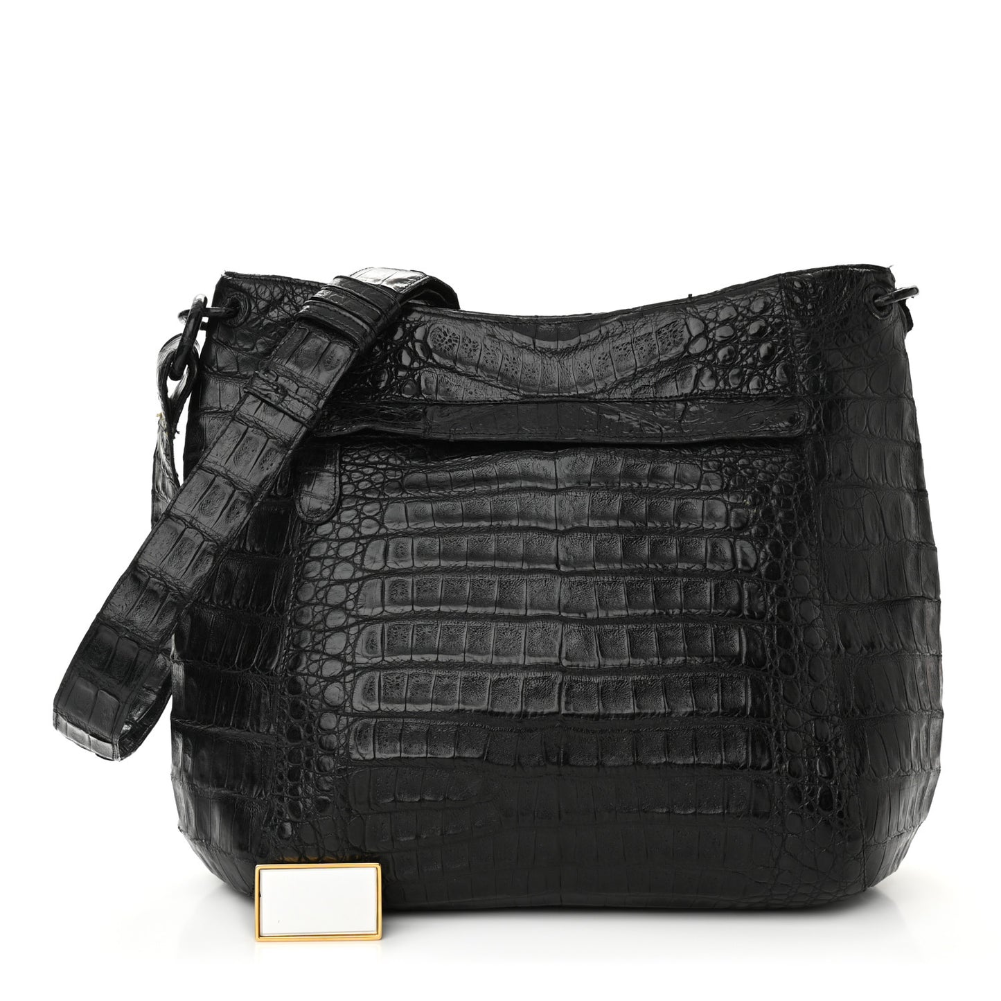 Crocodile Crossbody Bag Black
