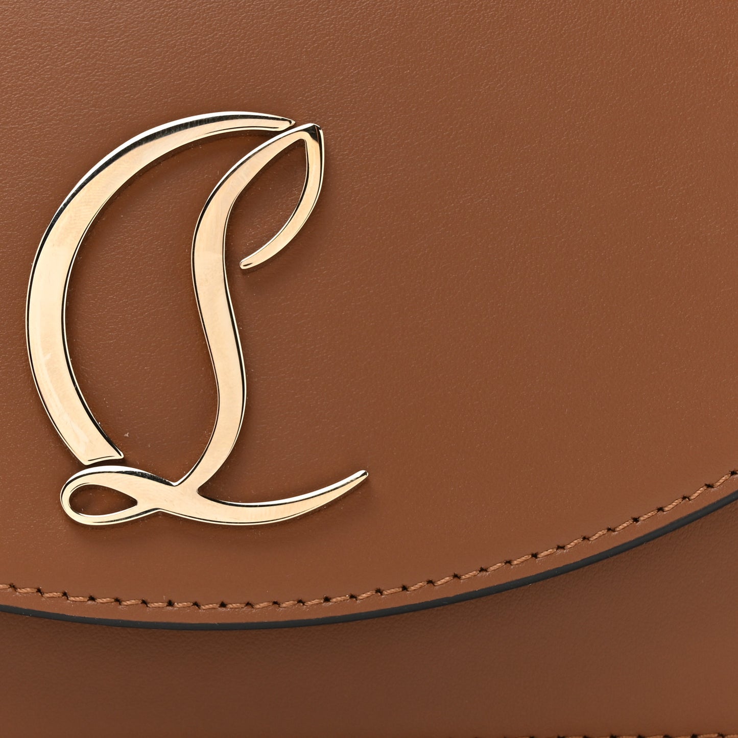 Calfskin Loubi54 Crossbody Clutch Biscotto