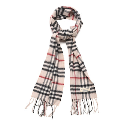 Burberry Cashmere House Check Fringe Scarf Beige 1 of 6