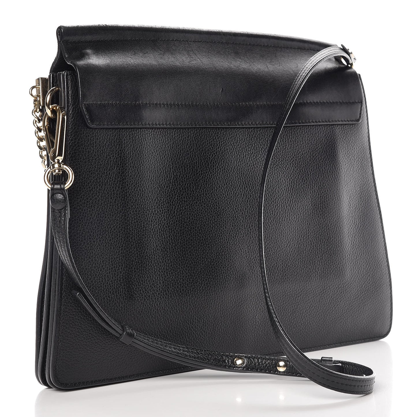 Calfskin Medium Faye Shoulder Bag Black
