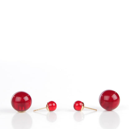 Christian Dior Mise En Dior Tribal Earrings Red 3 of 5