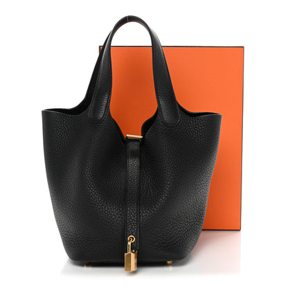 Hermes Taurillon Clemence Picotin Lock 18 PM Black 13 of 13