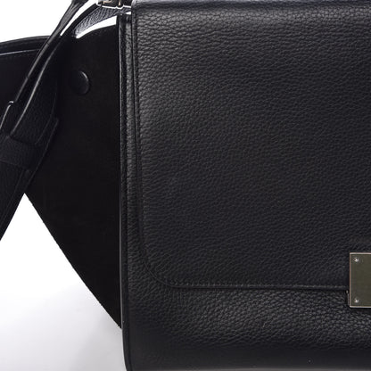 Celine Drummed Calfskin Suede Small Trapeze Black 16 of 16