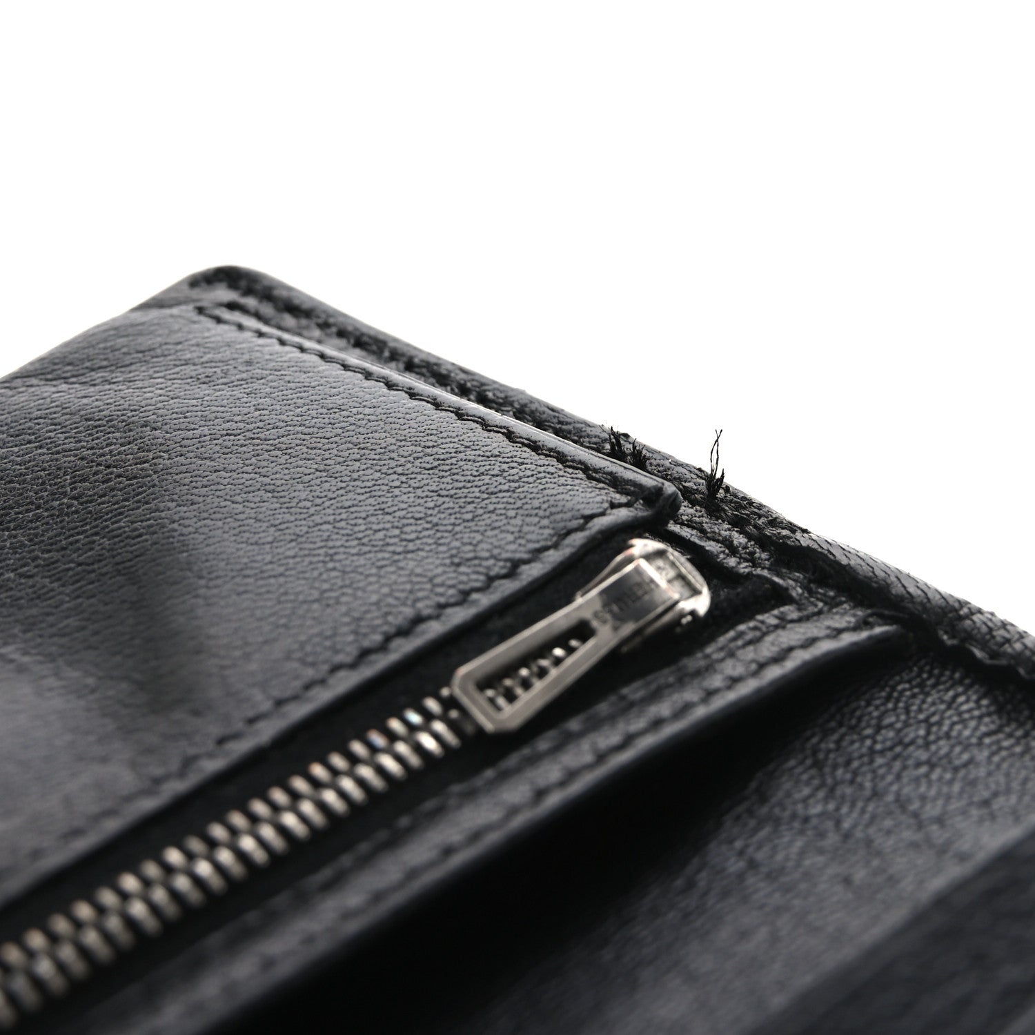 Hermes Shiny Alligator Bearn Gusset Wallet Black 8 of 11