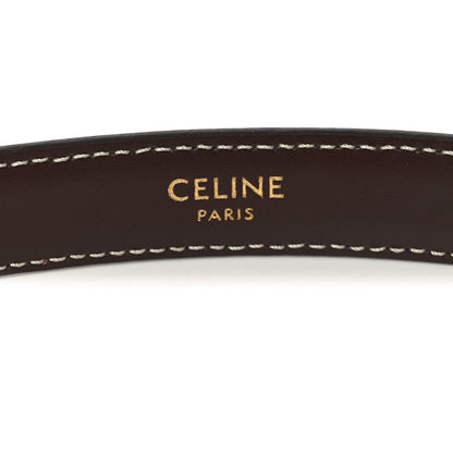 Celine Box Calfskin Small 18mm Triomphe Belt 75 30 Chestnut 3 of 5