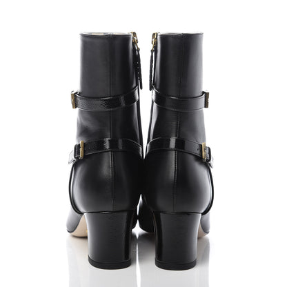 Gucci Malaga Kid GG Geraldine Cap Toe 55mm Ankle Boots 37.5 Black 6 of 10