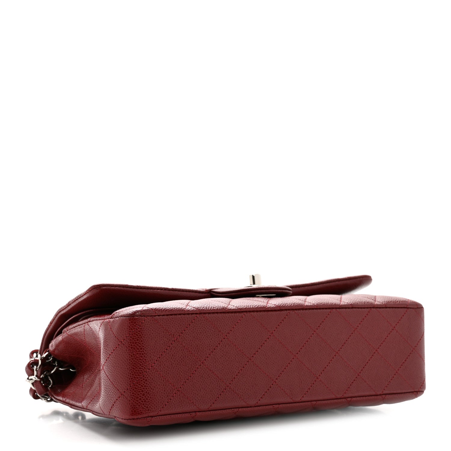 Chanel Caviar Quilted Medium Double Flap Burgundy 4 of 12