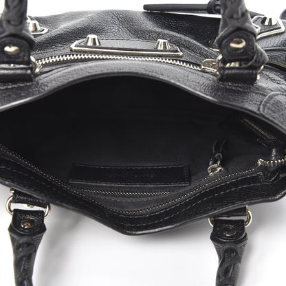 Balenciaga Chevre Silver Metallic Edge Hardware Mini City Black 4 of 9