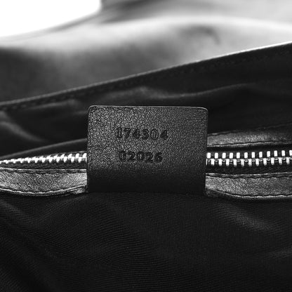 Gucci Guccissima Flap Messenger Bag Black 7 of 10