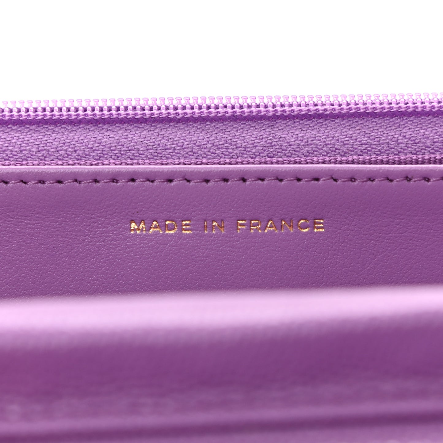 Caviar Quilted Wallet On Chain WOC Purple