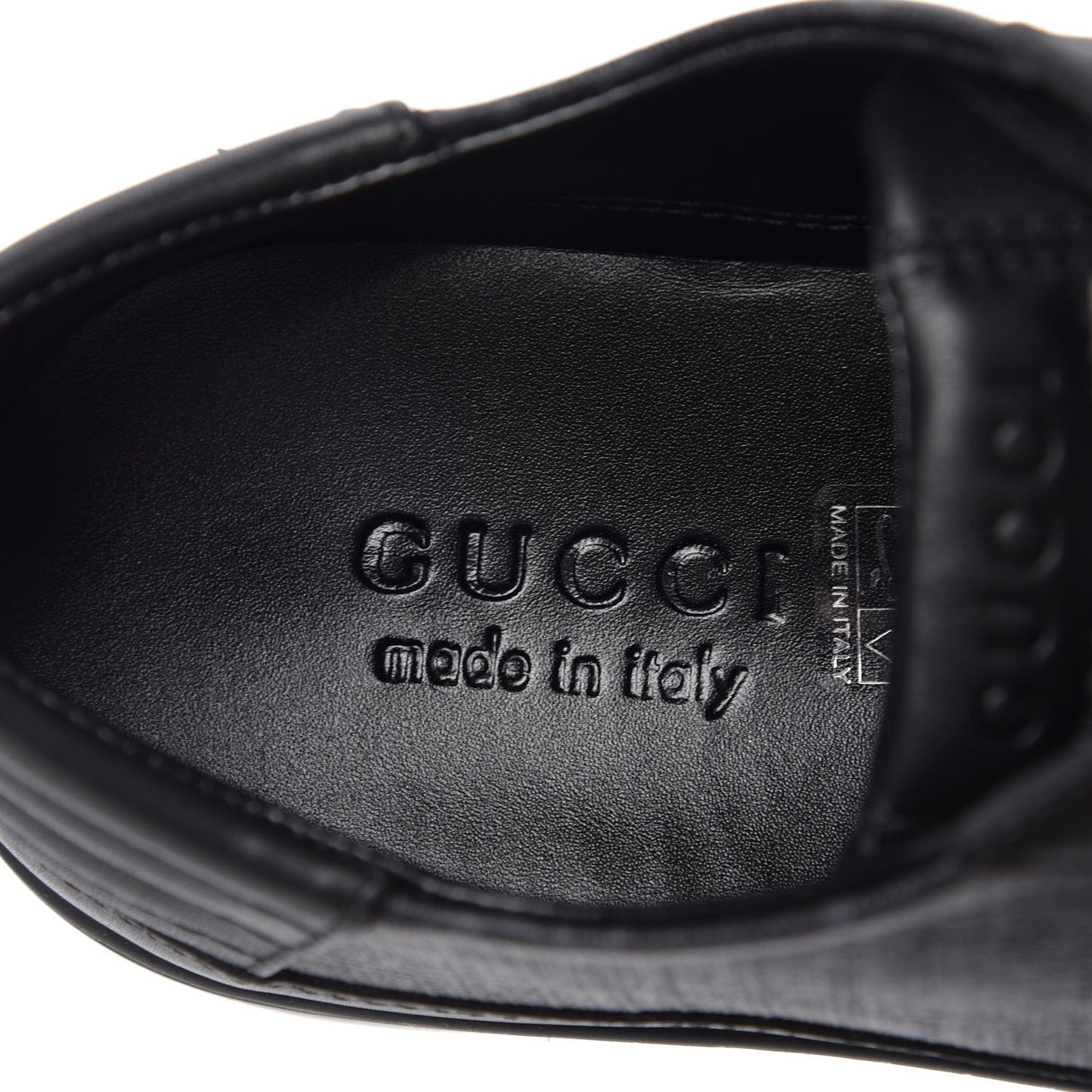 GG Supreme Monogram Mens Low Top Sneakers 8.5 Black