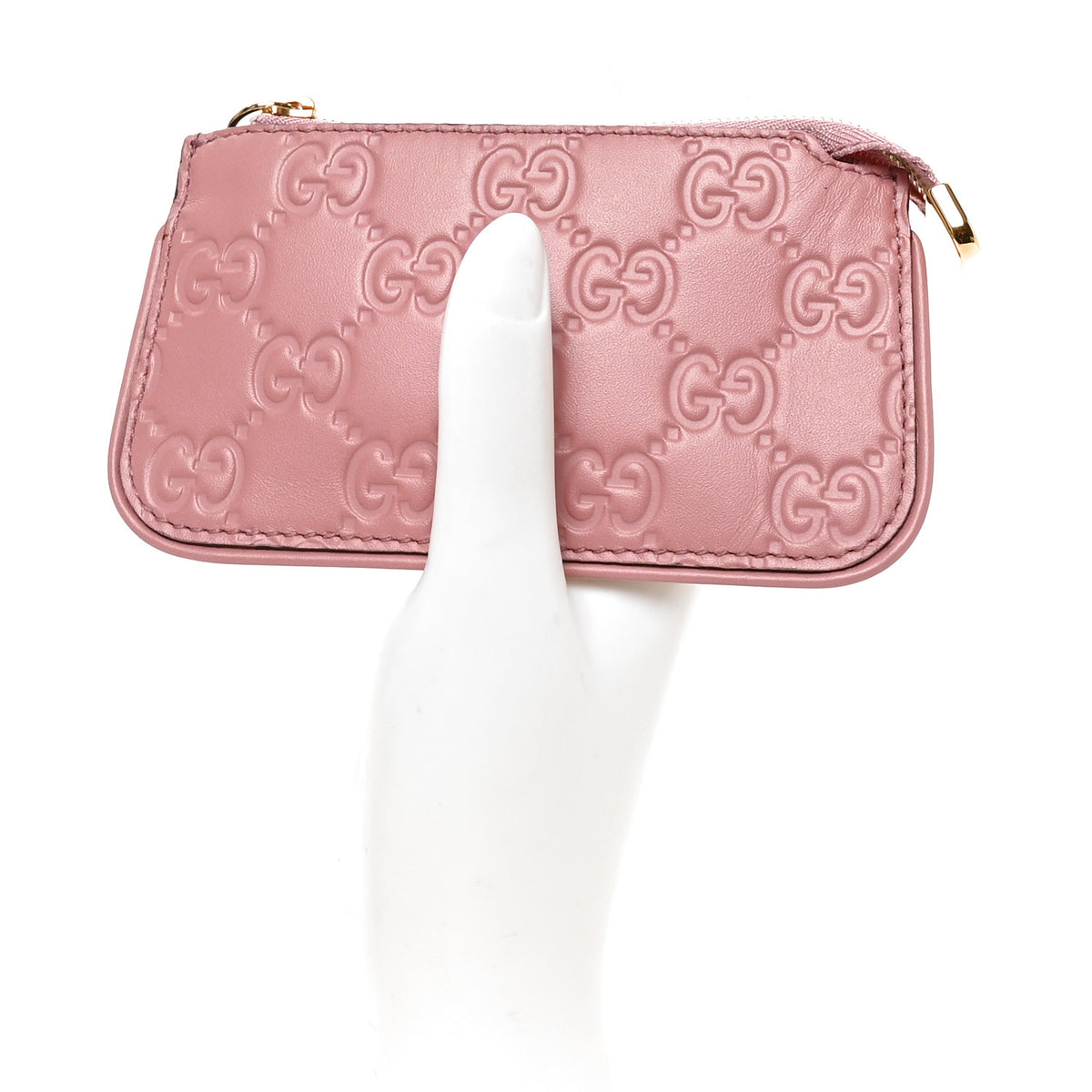 Guccissima Signature Key Case Pink