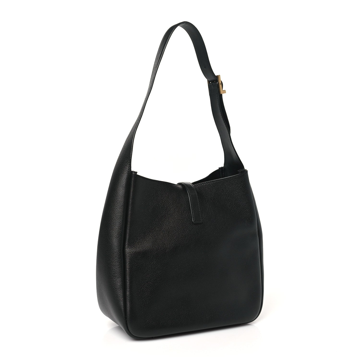 Saint Laurent Smooth Calfskin Small Le 5 A 7 Soft Hobo Black 3 of 9