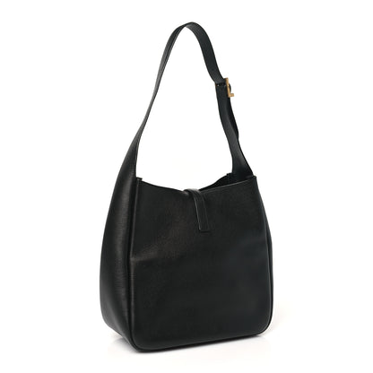 Saint Laurent Smooth Calfskin Small Le 5 A 7 Soft Hobo Black 3 of 9