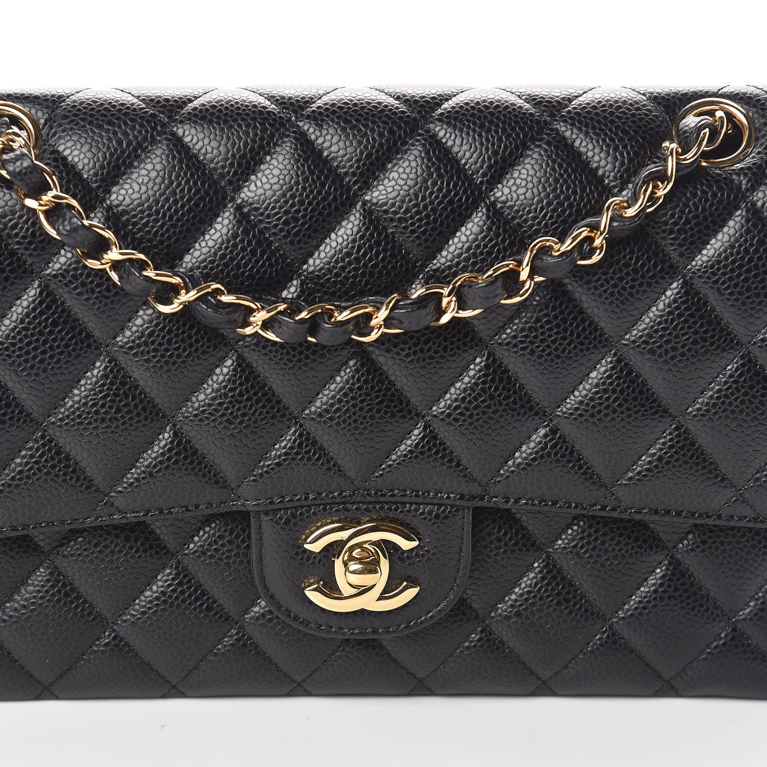 Chanel Caviar Quilted Medium Double Flap Black 8 of 10