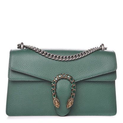 Gucci Pebbled Calfskin Small Dionysus Shoulder Bag Emerald 1 of 8