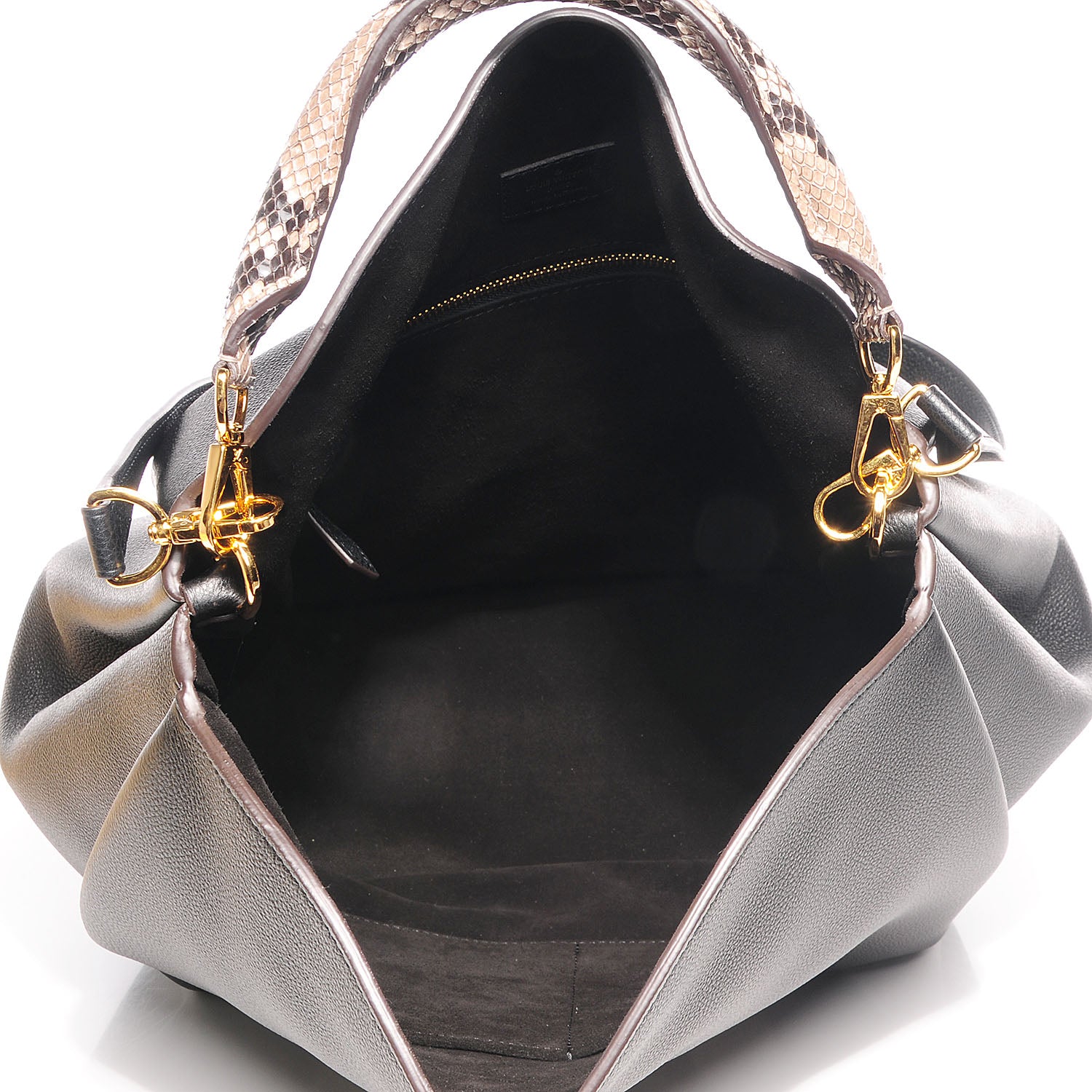 Louis Vuitton Veau Cachemire Python Babylone MM Black 7 of 7