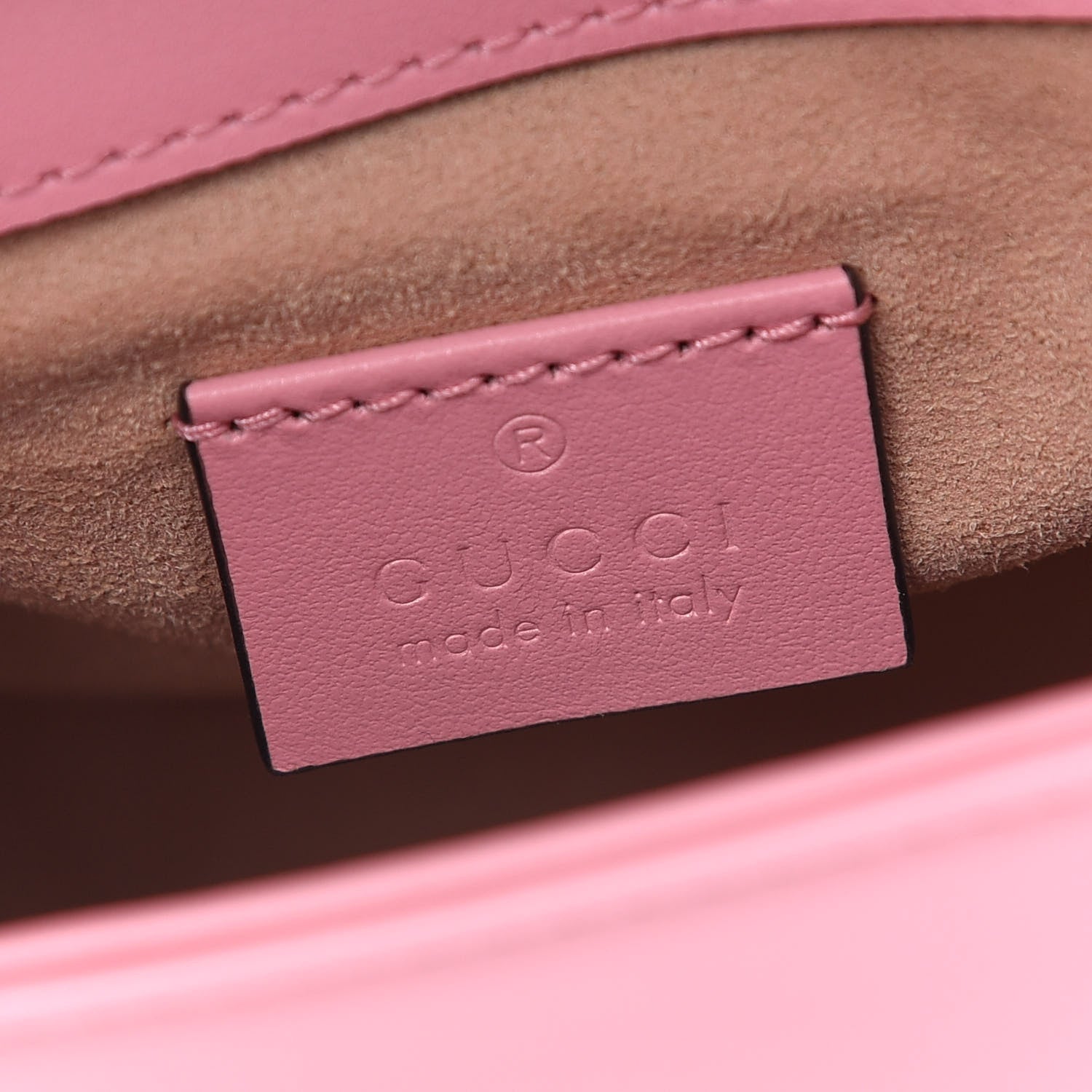 Gucci Calfskin Matelasse Mini GG Marmont Top Handle Shoulder Bag Wild Rose 6 of 9