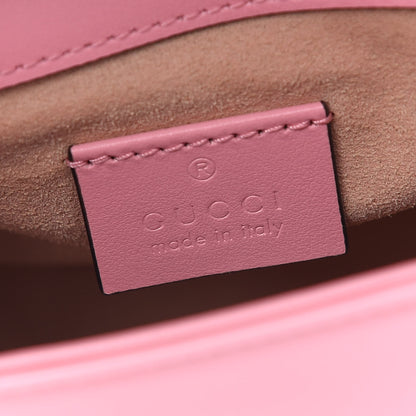 Gucci Calfskin Matelasse Mini GG Marmont Top Handle Shoulder Bag Wild Rose 6 of 9