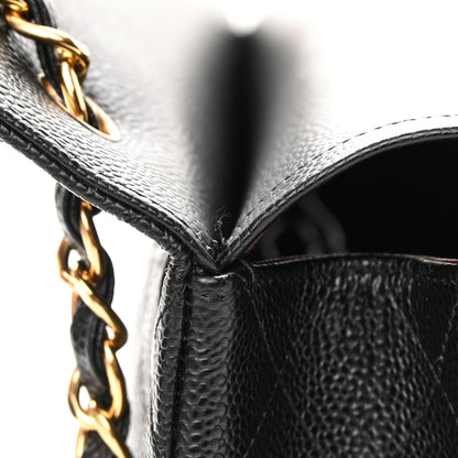 Chanel Caviar Quilted Jumbo Double Flap Black 12 of 13