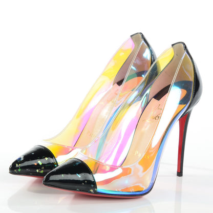 Christian Louboutin Debout Disco PVC Hologram 100 Pumps 37 Black Transparent 3 of 8