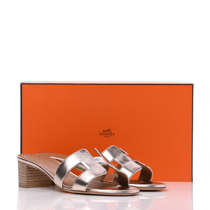 Hermes Metallic Nappa Oasis Sandals 36.5 Rose Dore 15 of 15
