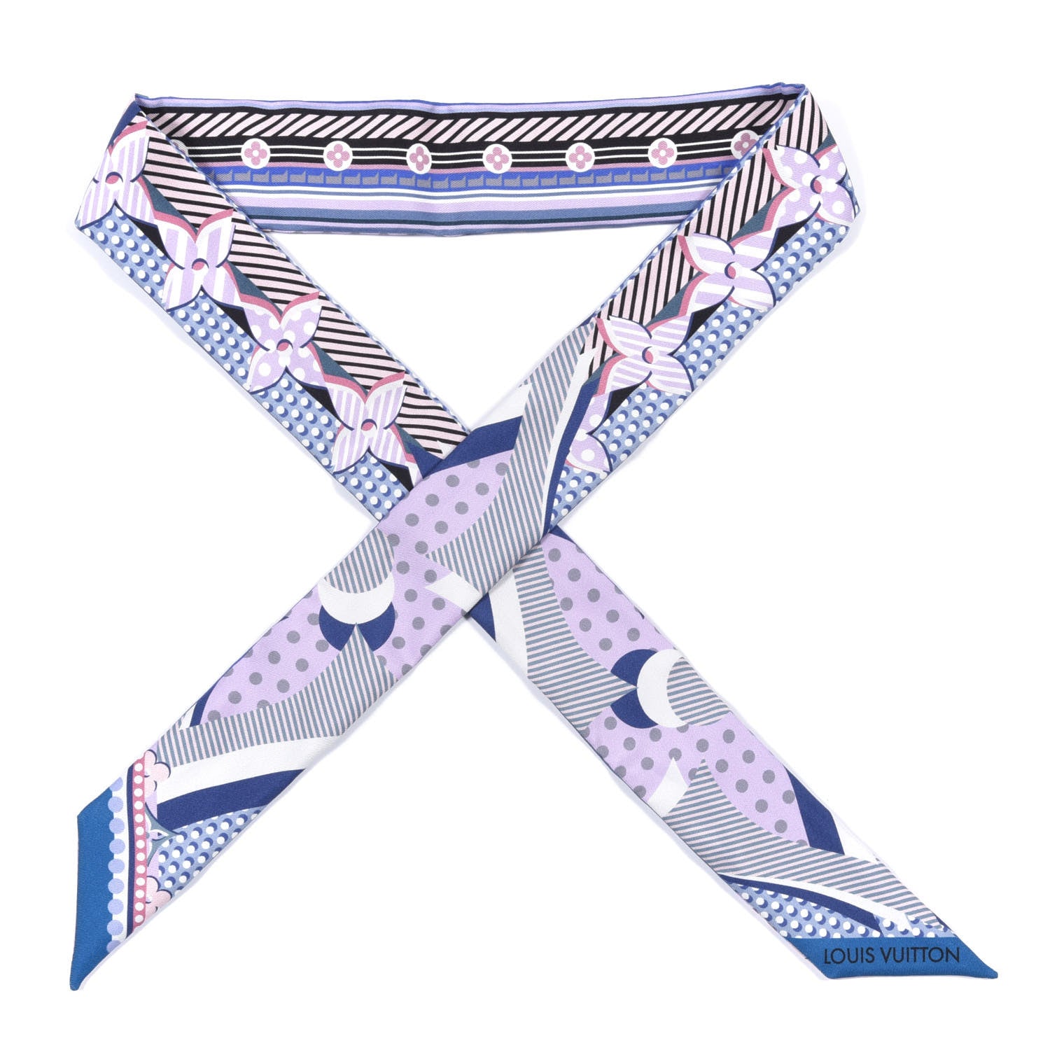 Louis Vuitton Silk Pop Monogram BB Bandeau Bleuet 1 of 4