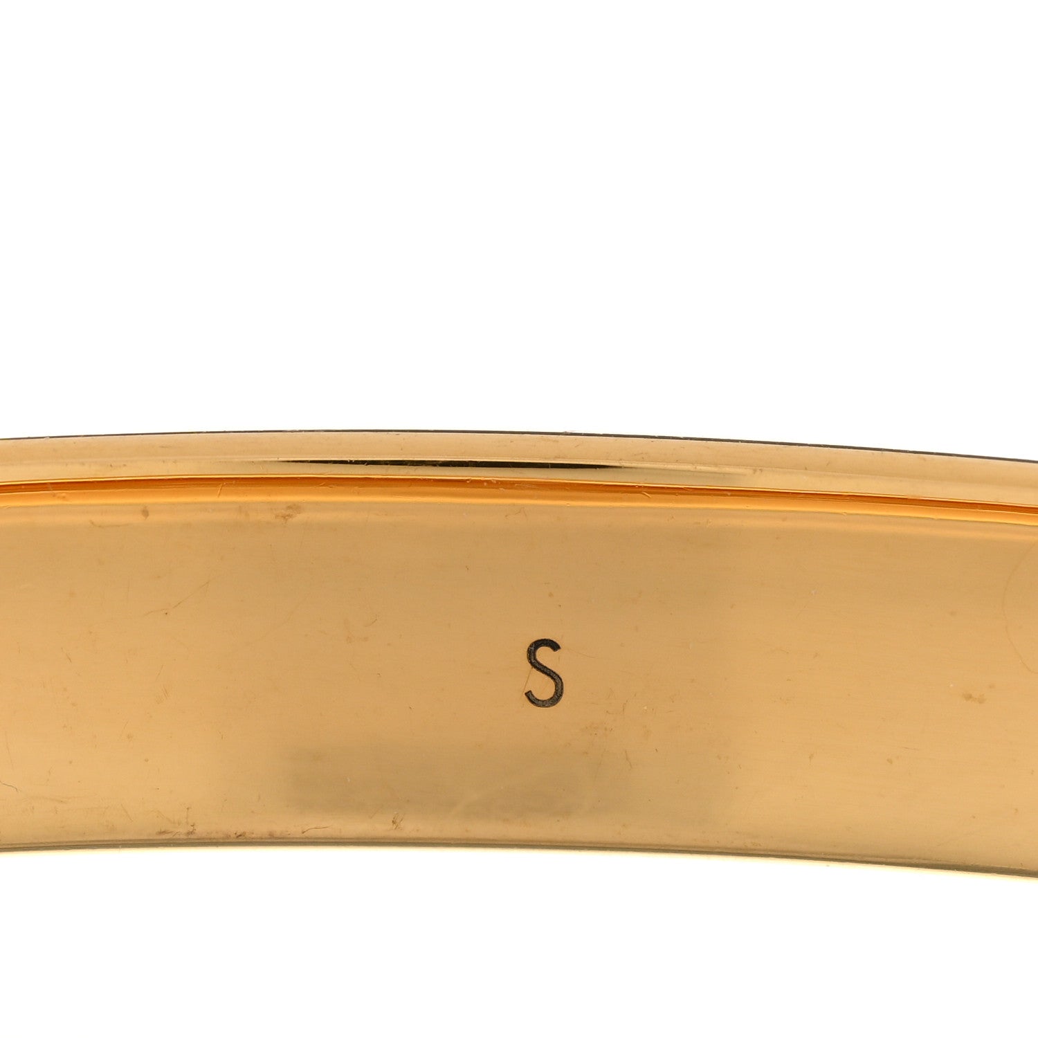 Louis Vuitton Brass Monogram Nanogram Cuff S Gold 6 of 6