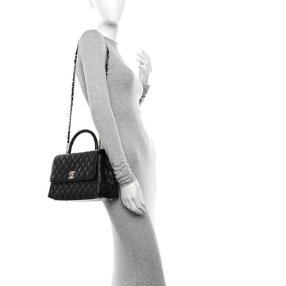 Chanel Caviar Quilted Small Coco Handle Flap Black 2 of 11