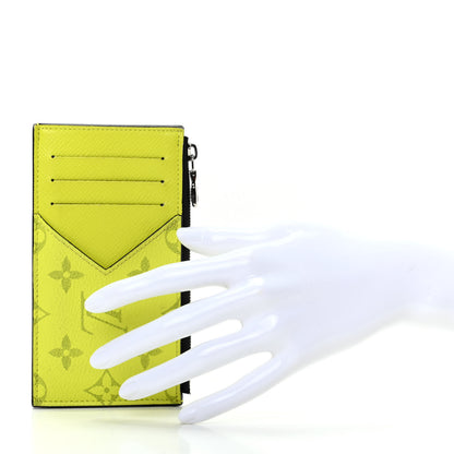 Louis Vuitton Monogram Taiga Coin Card Holder Yellow 2 of 8