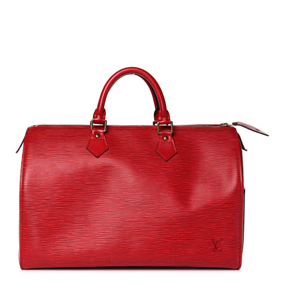 Louis Vuitton Epi Speedy 35 Castillan Red 1 of 13