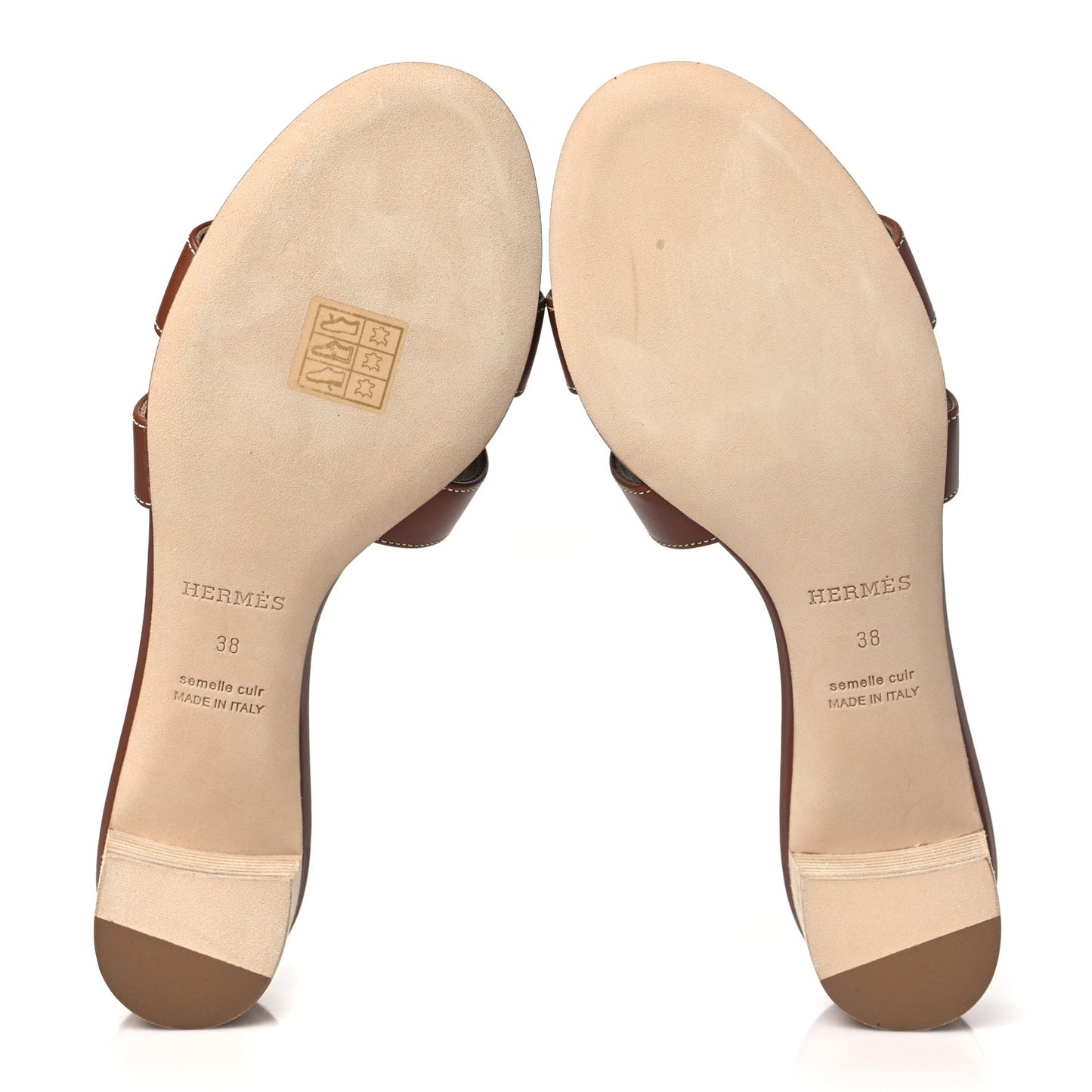 Calfskin Oasis Sandals 38 Gold