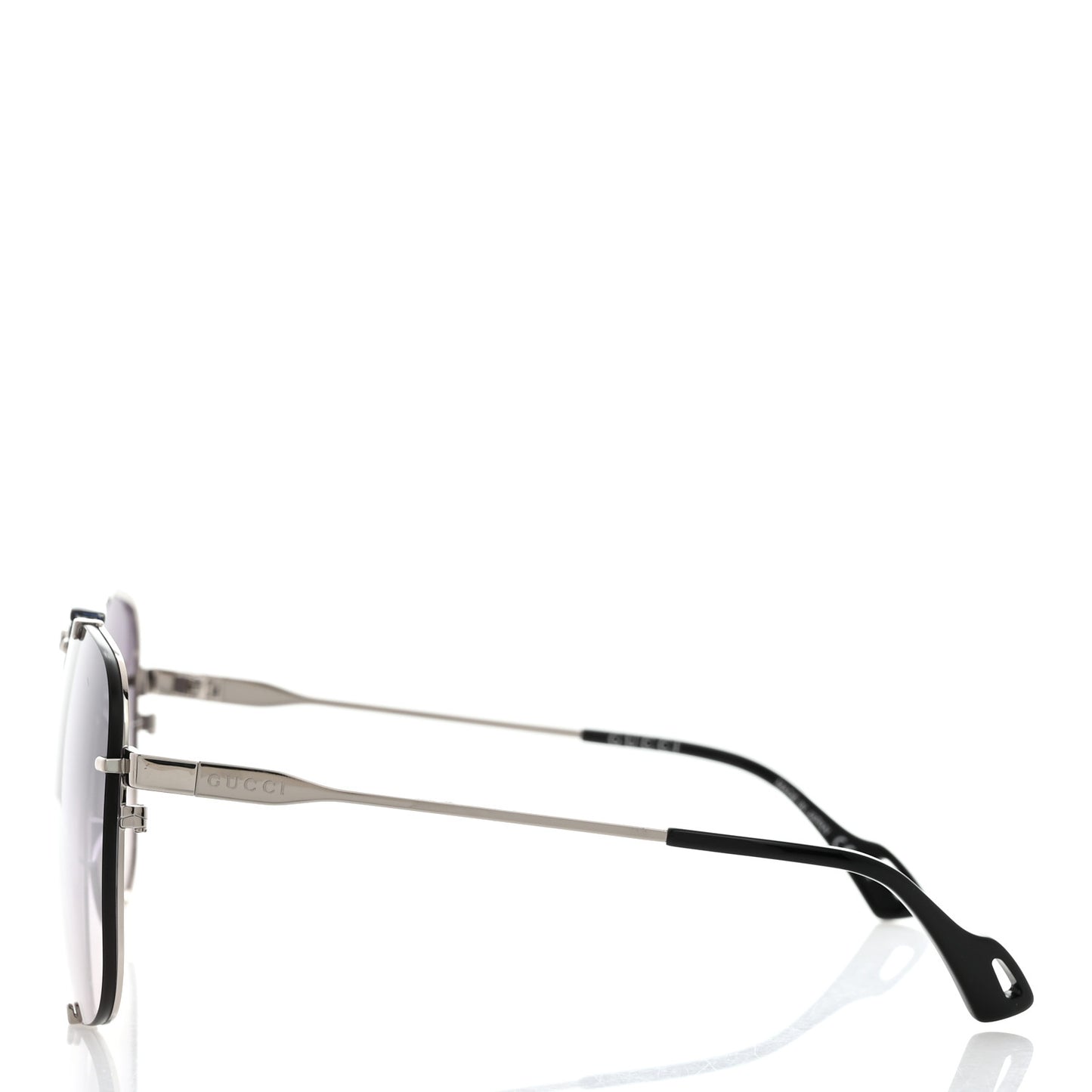 Metal Square Frame Sunglasses GG0739S Black