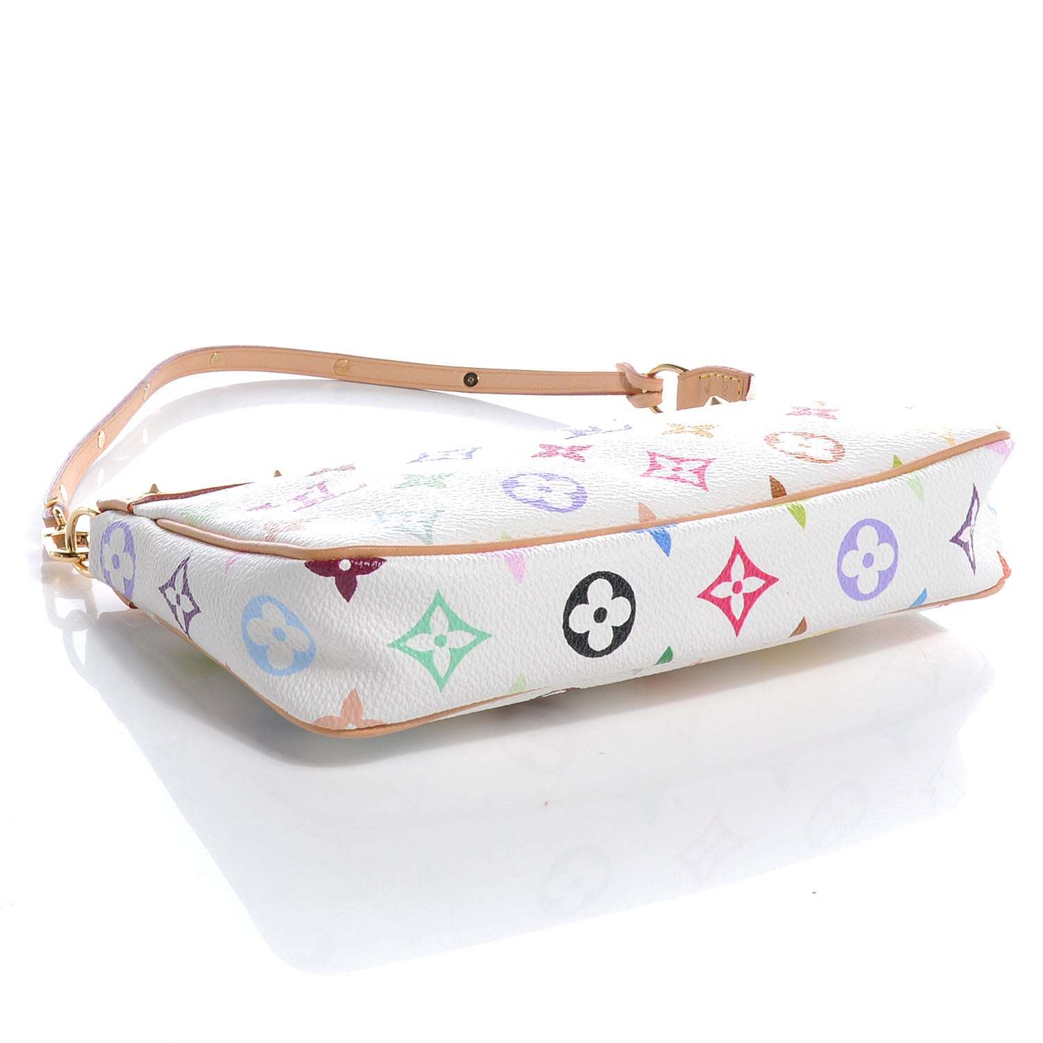 Louis Vuitton Monogram Multicolor Pochette Accessories White 4 of 9