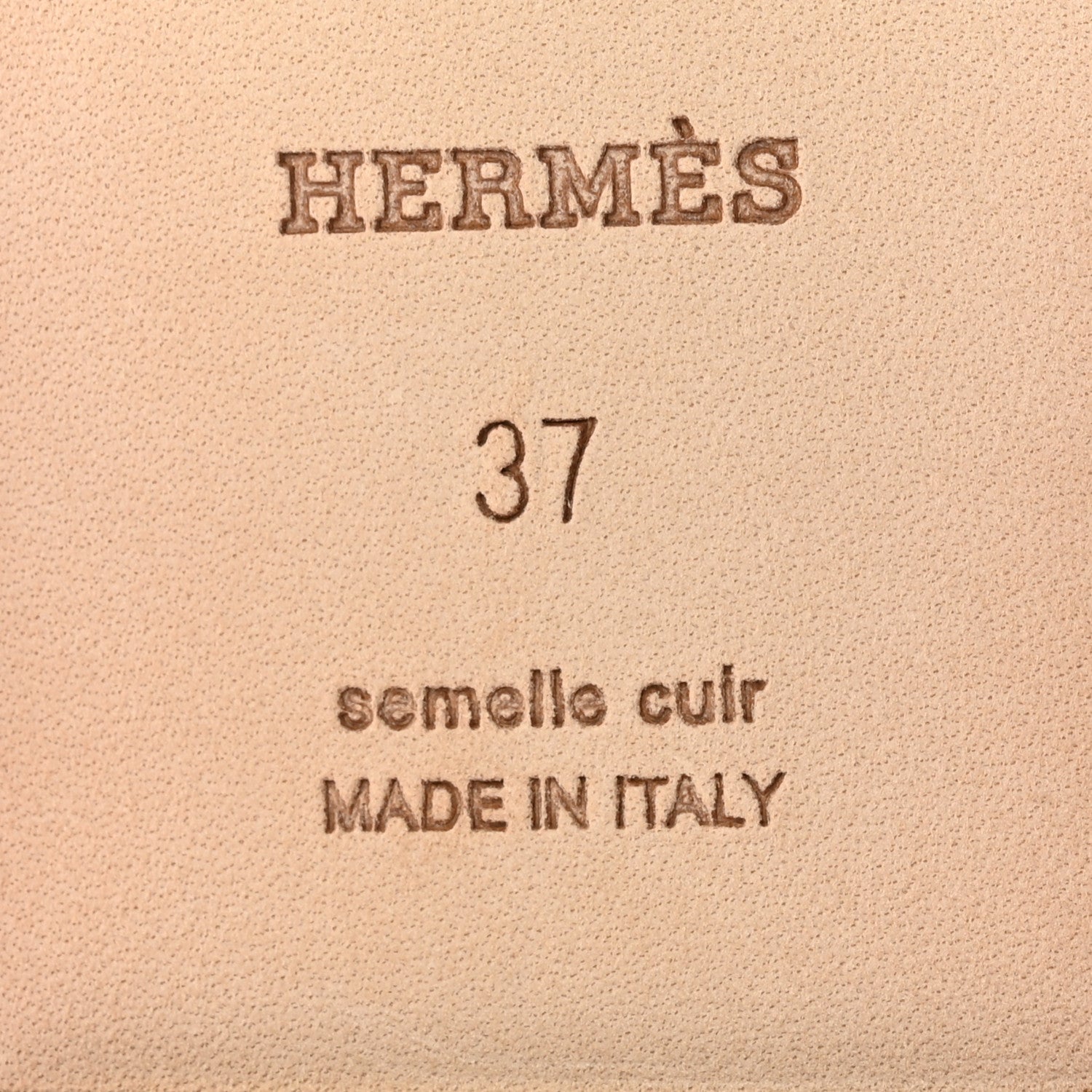 Hermes Box Calfskin Oran Sandals 37 Gold 7 of 10