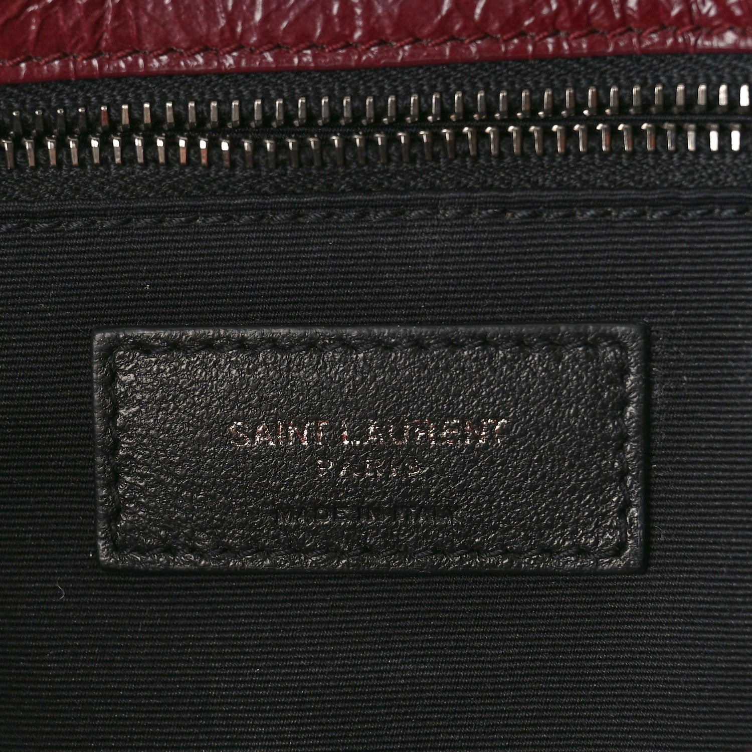 Saint Laurent Crinkled Calfskin Matelasse Monogram Medium Niki Chain Satchel Rouge Legion 6 of 13