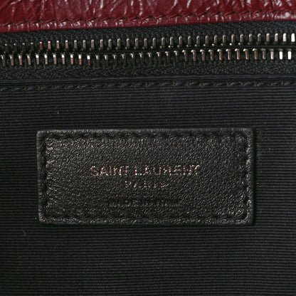 Saint Laurent Crinkled Calfskin Matelasse Monogram Medium Niki Chain Satchel Rouge Legion 6 of 13