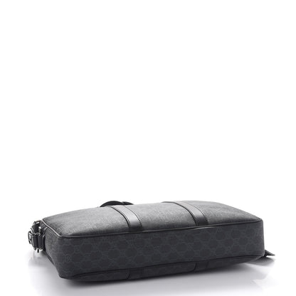 Gucci GG Supreme Monogram Briefcase Black Grey 4 of 8