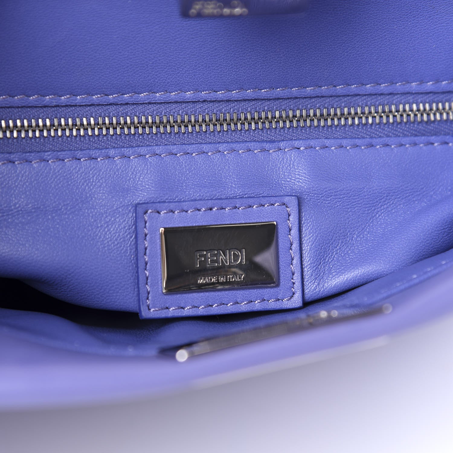 Fendi Nappa Mini Peekaboo Iconic Satchel Viola Cassis 9 of 10