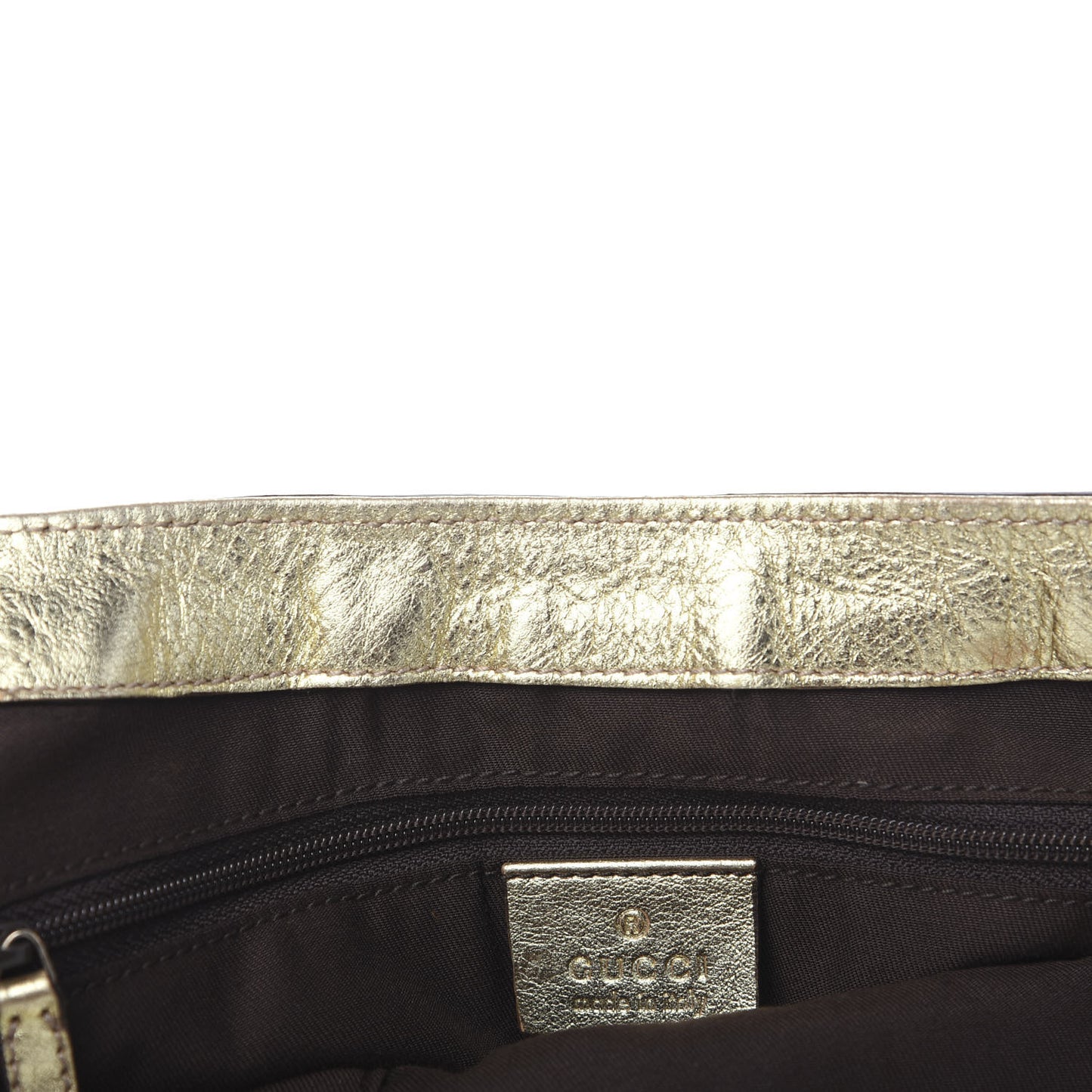 Monogram Large D Gold Hobo Metallic Gold